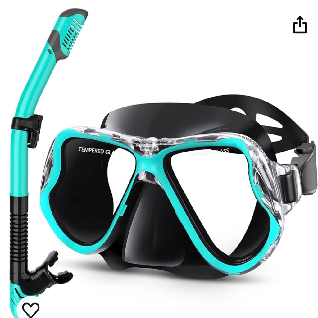 Adult Swim Mask Dry Snorkel Set,Panoramic Wide View,Anti-Fog Scuba Diving Mask!
